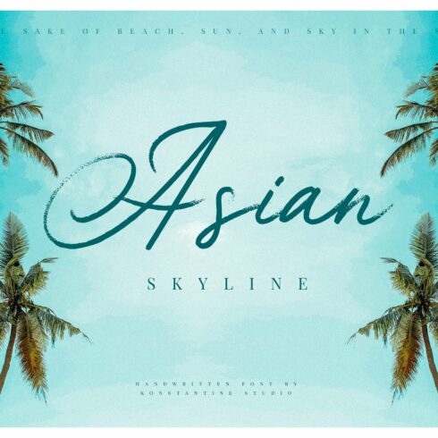 Asian Skyline - Casual Summer Font cover image.