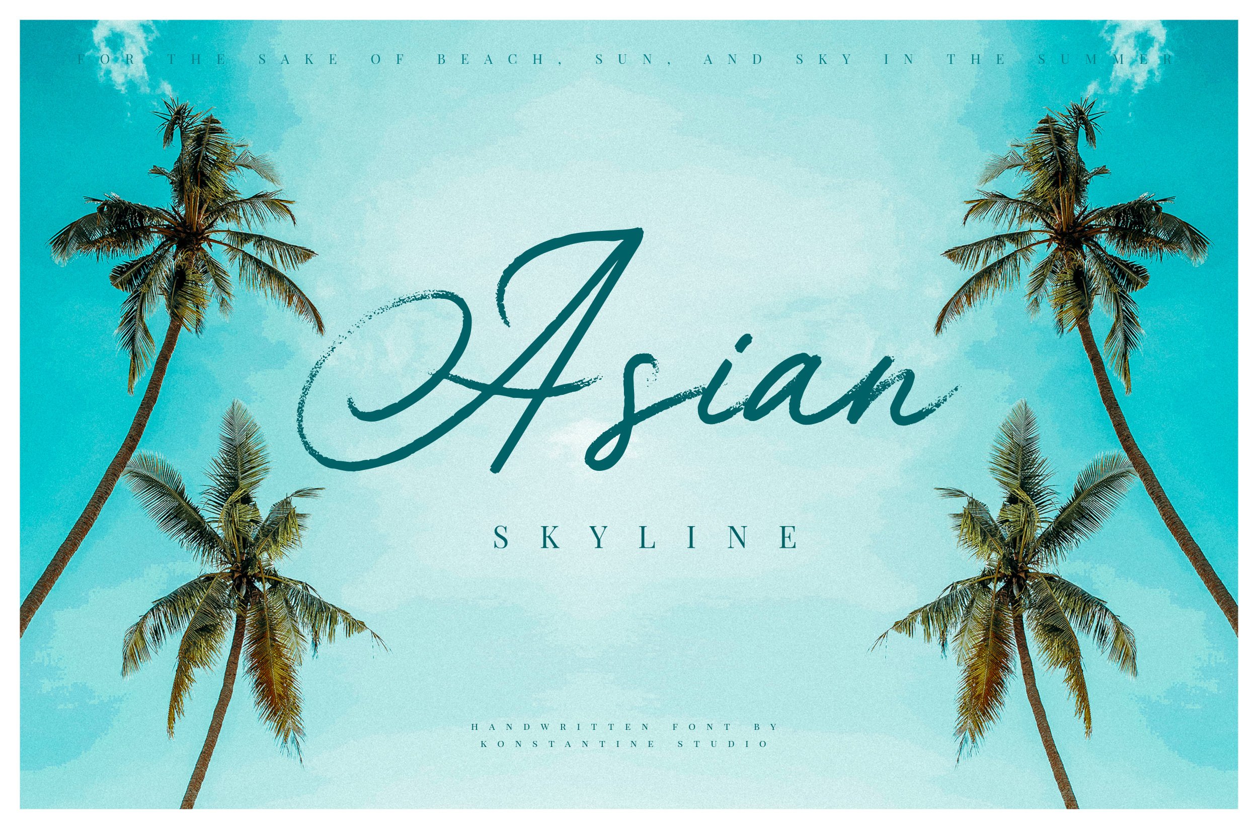 Asian Skyline - Casual Summer Font cover image.