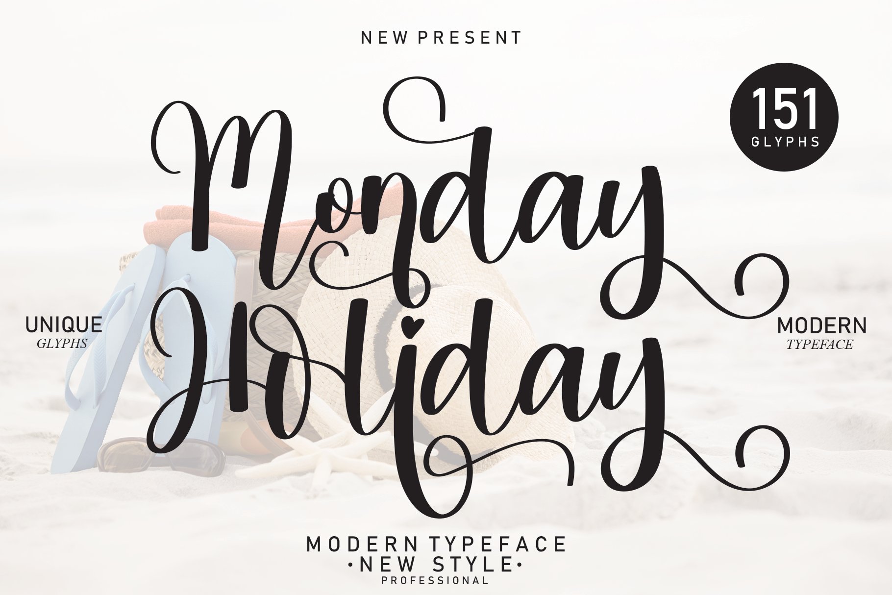 Monday Holiday | handwritten font cover image.