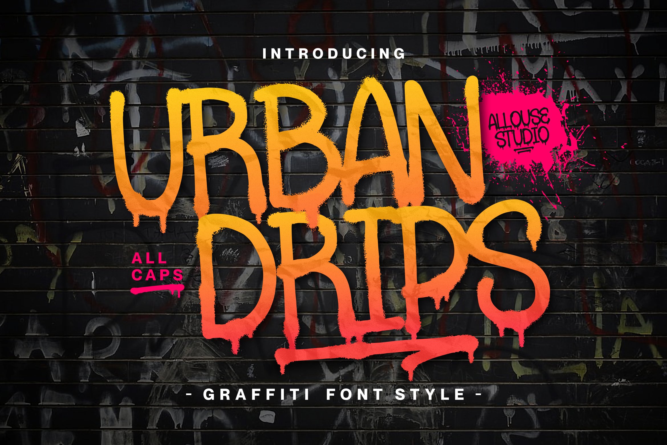 Urbandrips A Graffiti Font Style cover image.