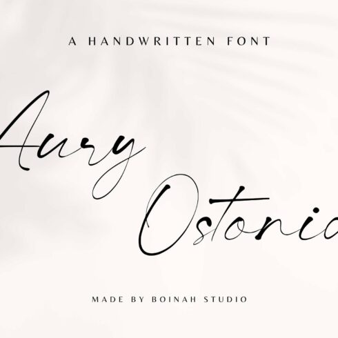 A handwritten font with the name of an artist.