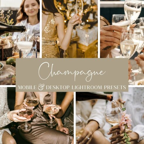 5 CHAMPAGNE LIGHTROOM PRESETScover image.