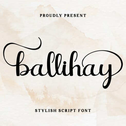 Ballihay Stylish Script Font cover image.