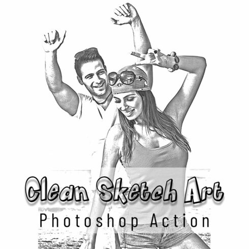 Clean Sketch Art Photoshop Actioncover image.
