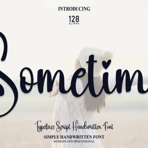 Sometime | Script Font cover image.