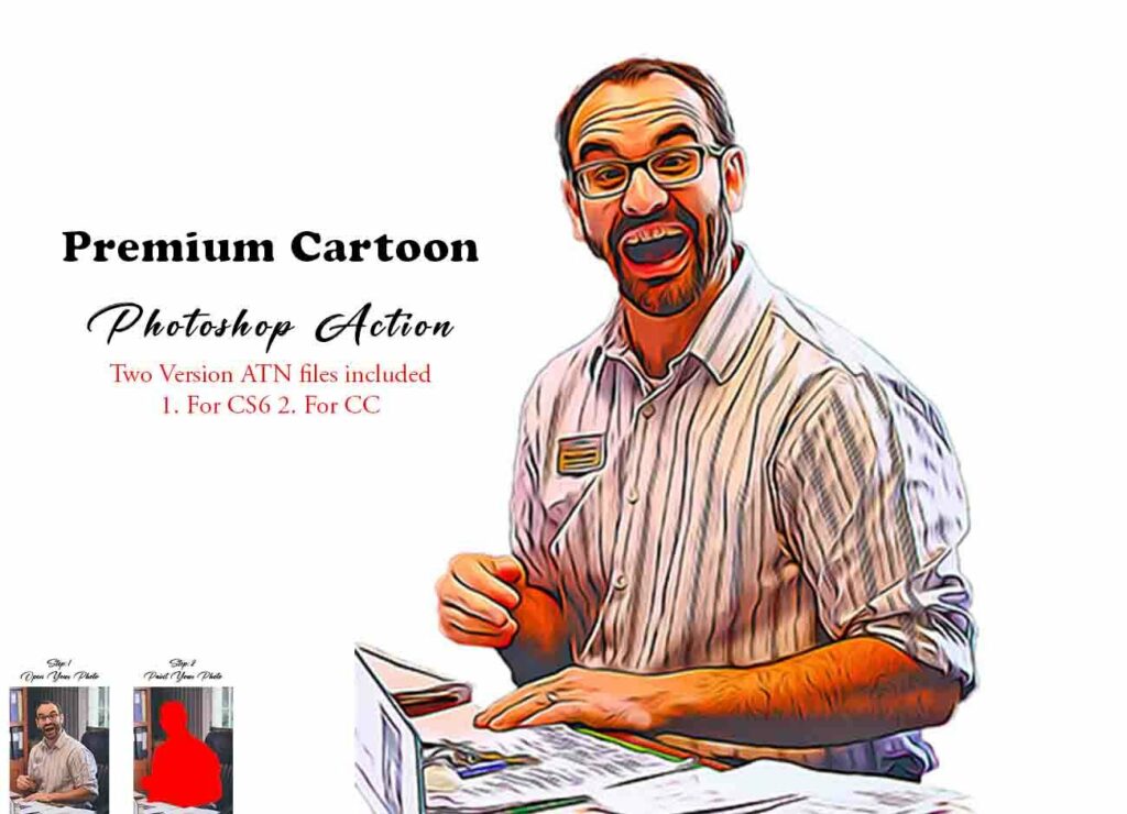 Premium Cartoon Photoshop Action – MasterBundles