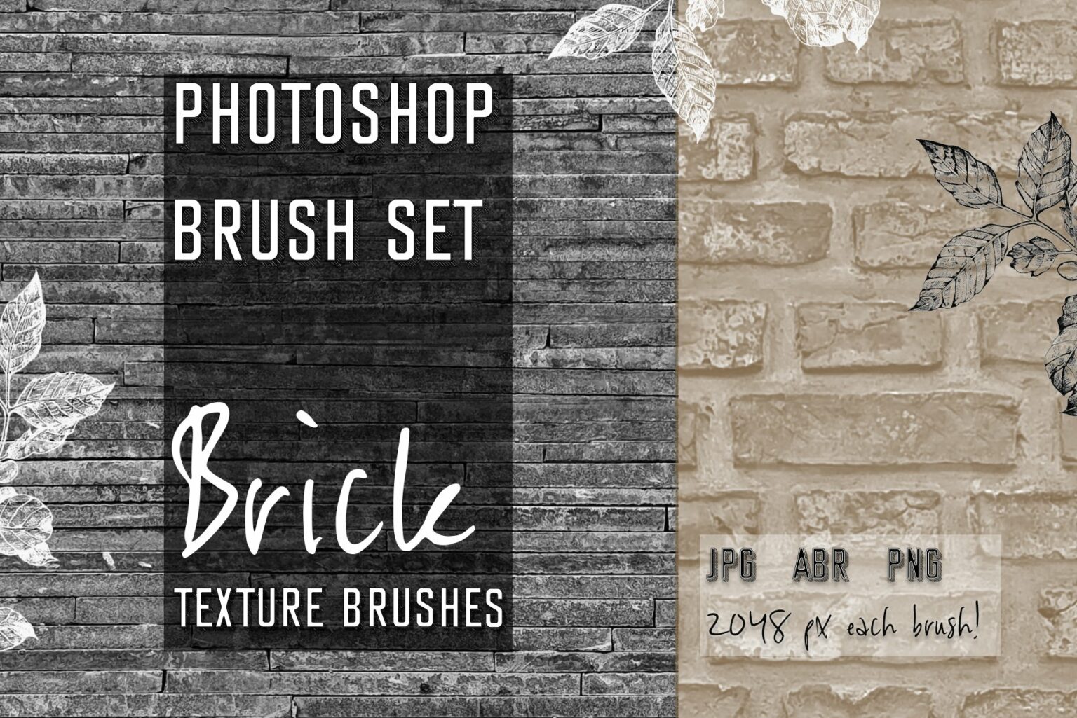 Photoshop Brush Set Brick Texture – MasterBundles