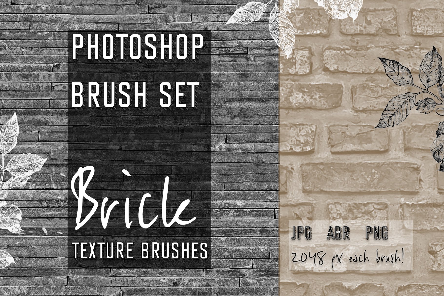 Photoshop Brush Set BRICK TEXTUREcover image.