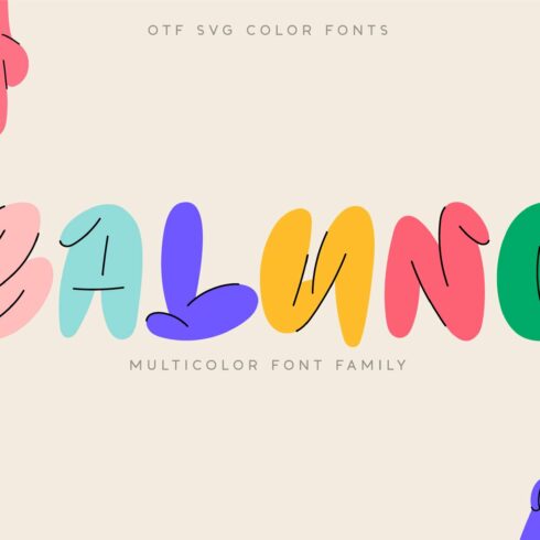 Baluno. OTF-SVG Color font family. cover image.