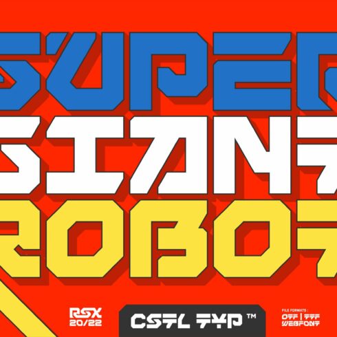 Super Giant Robot Font cover image.
