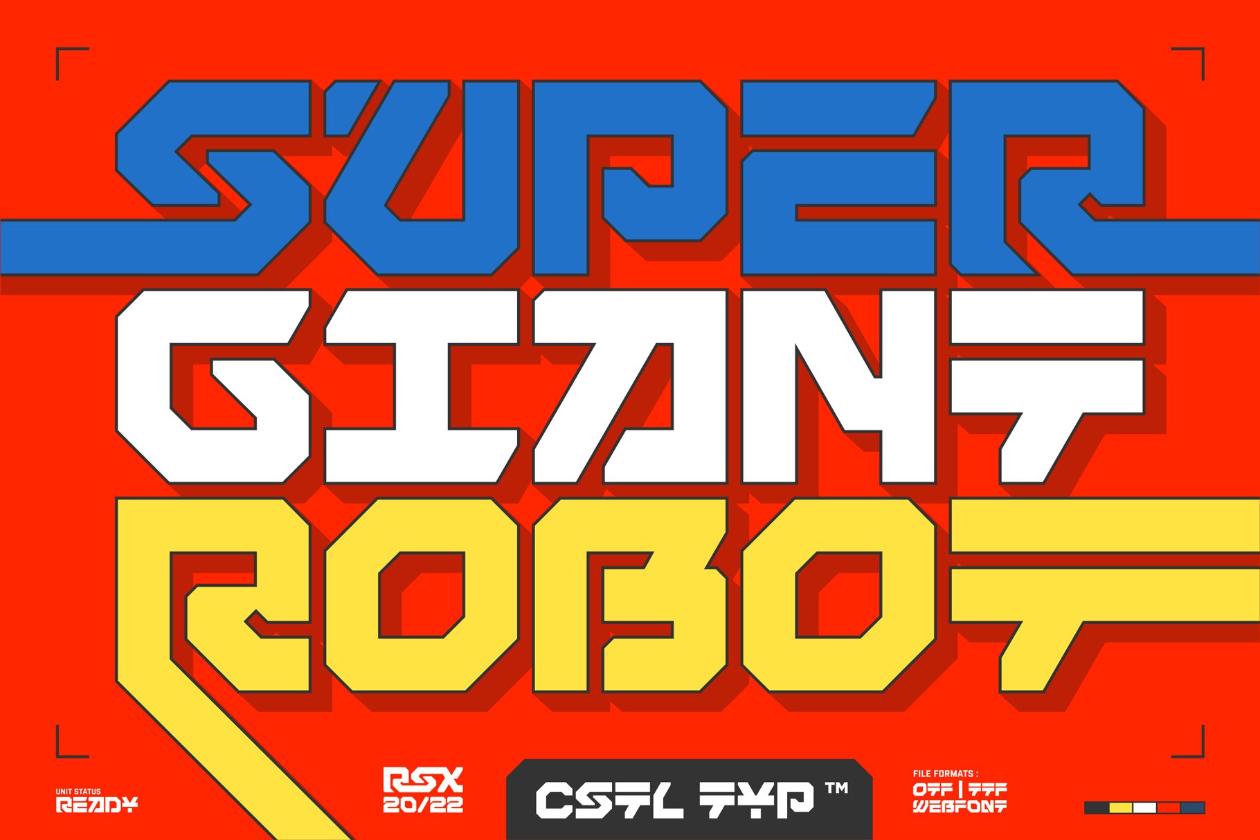 Super Giant Robot Font cover image.
