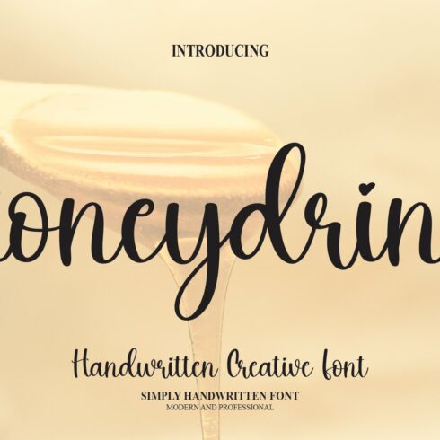 Honeydrink | Script Font cover image.