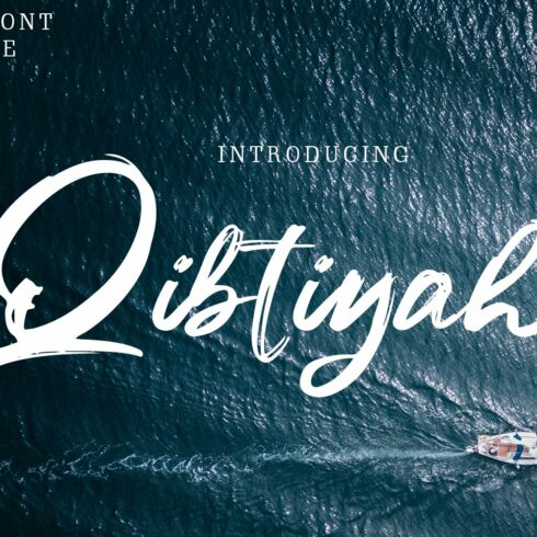 Qibtiyah Brush Font cover image.