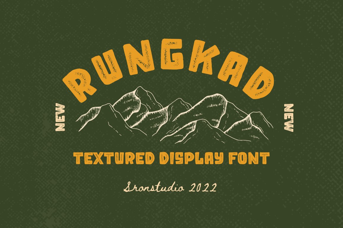 Rungkad - Textured Display Font cover image.