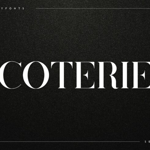 Coterie - Elegant Serif font cover image.