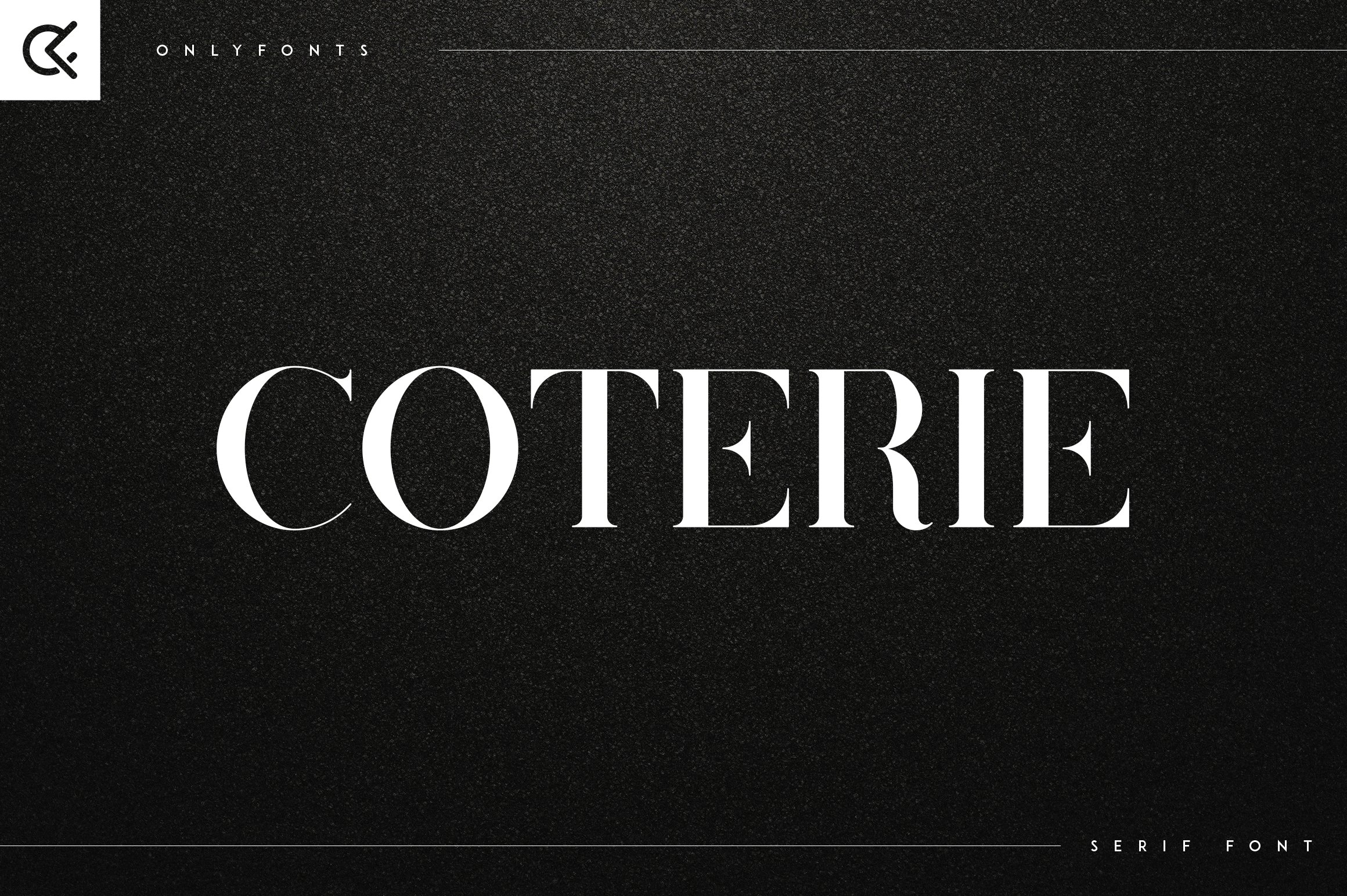 Coterie - Elegant Serif font cover image.