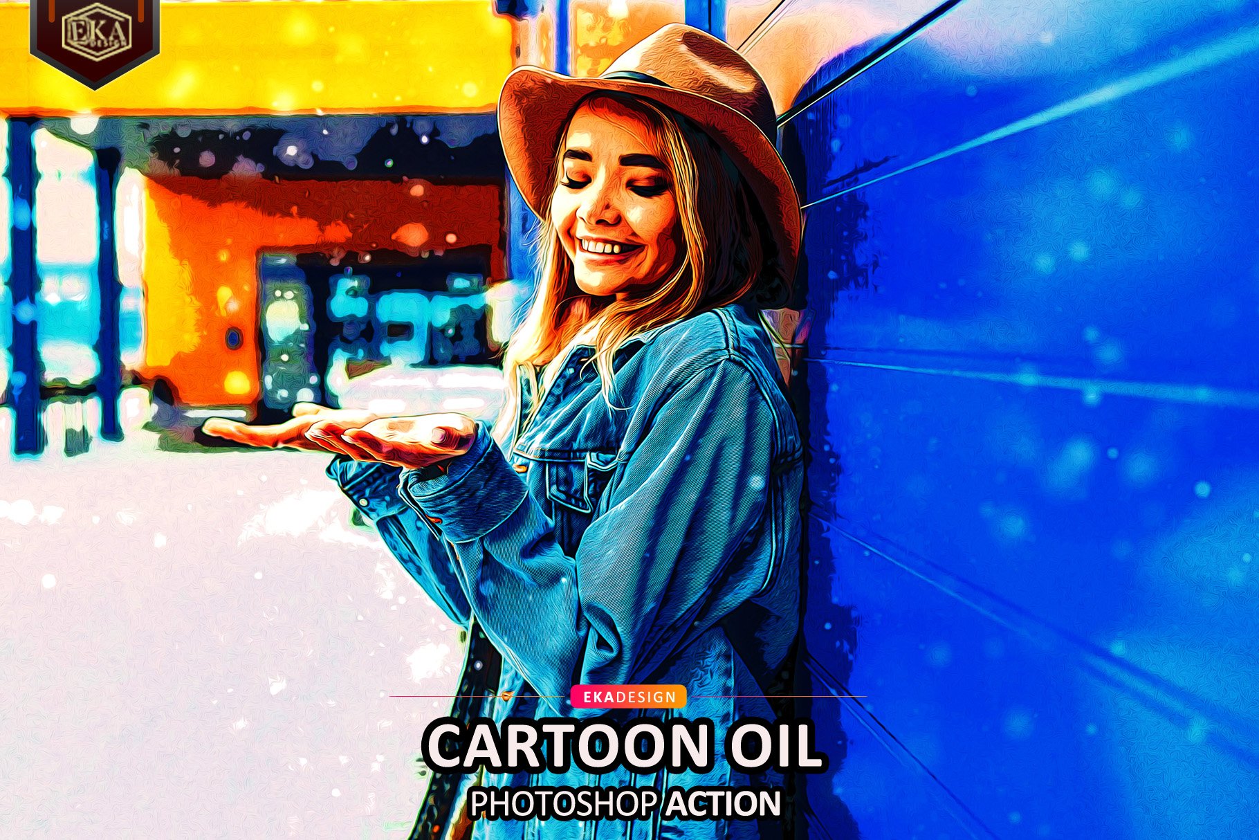 Cartoon Oil Photoshop Actioncover image.