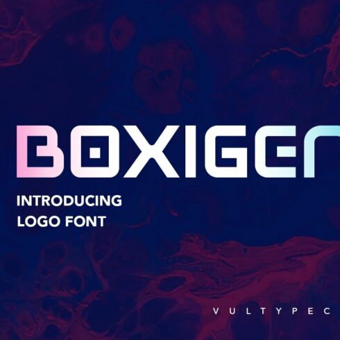 Boxigen - Futuristic Tech Font cover image.