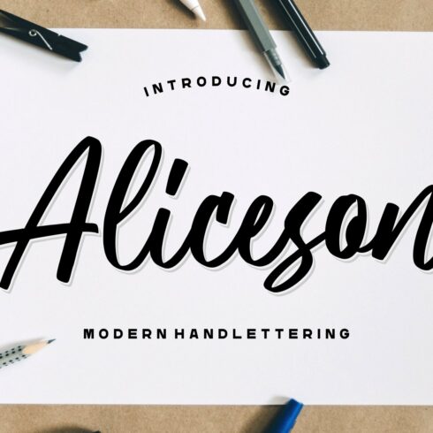 Aliceson - Modern Handlettering cover image.