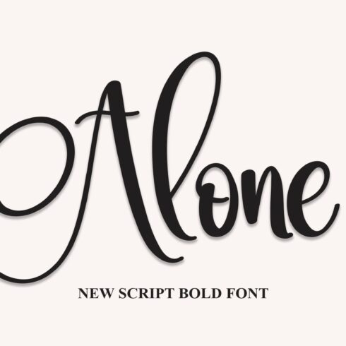 Alone | Script Font cover image.