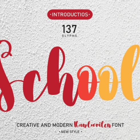 School | Handwriten Font cover image.