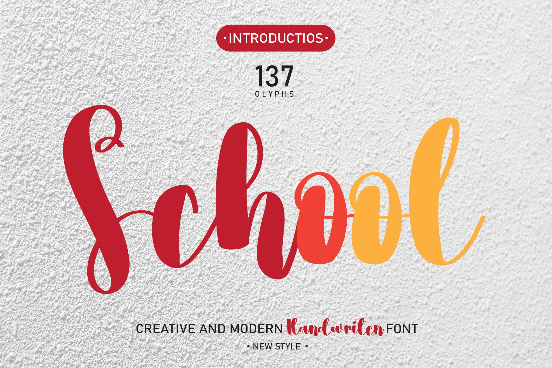 School | Handwriten Font cover image.