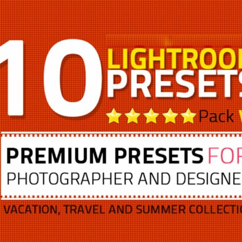 10 Lightroom Presets Packcover image.