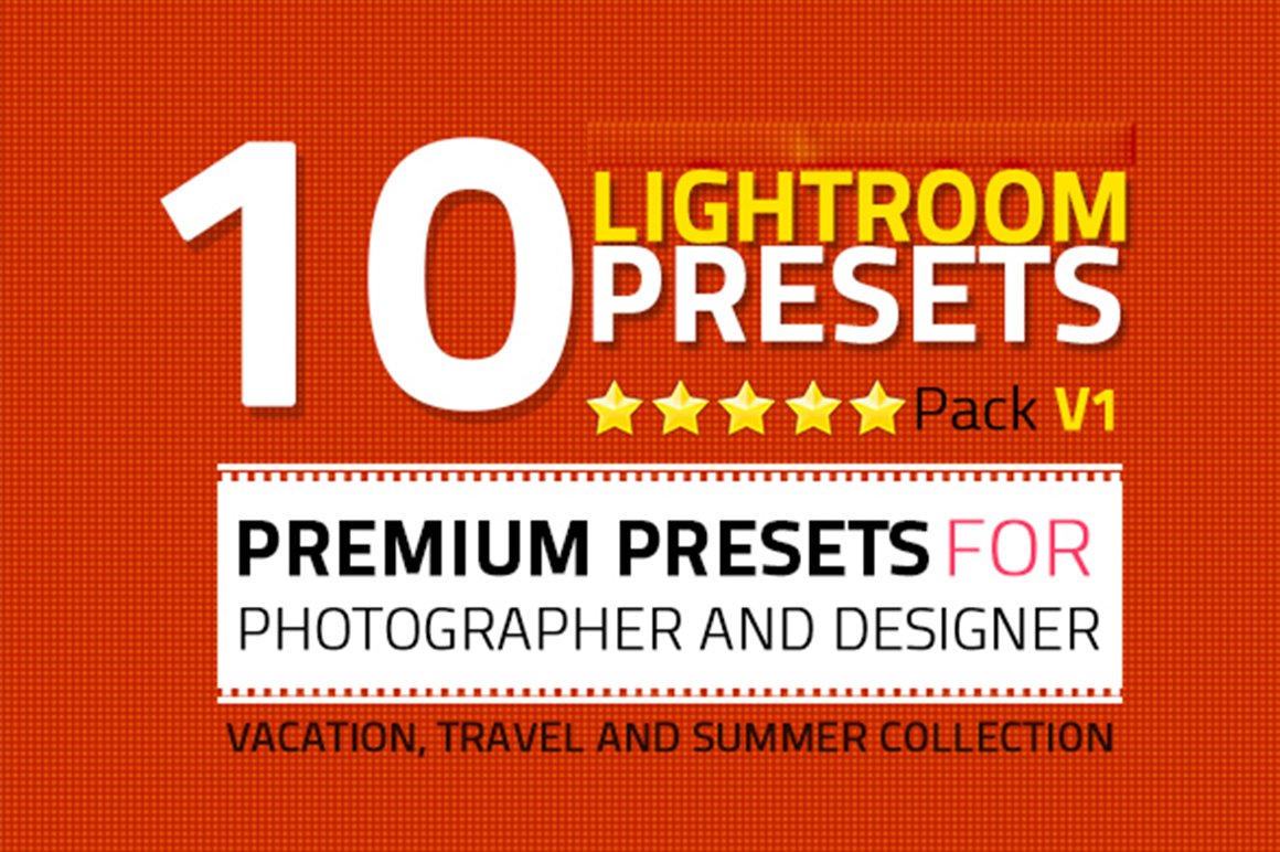 10 Lightroom Presets Packcover image.