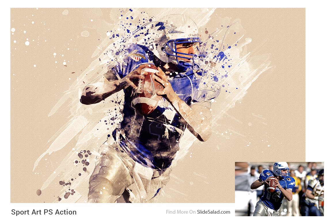 Sport Modern Art Photoshop Actionpreview image.