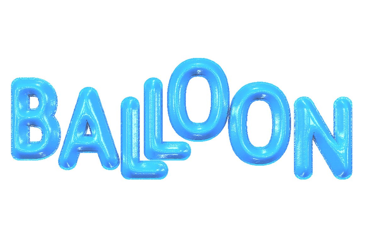 3D FONT | BALLOON | 3D PSD preview image.