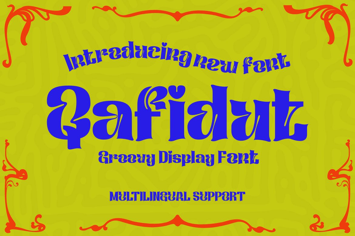 Qafidut | Groovy Retro Font cover image.