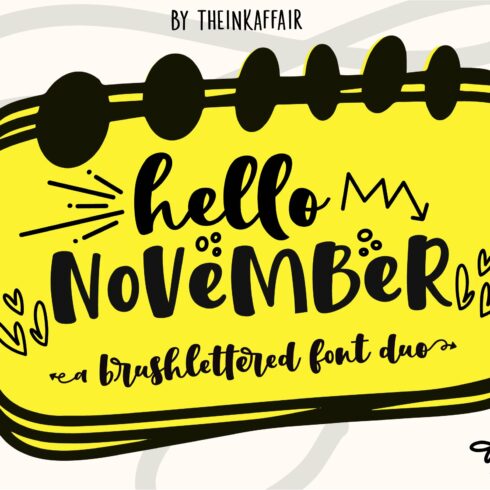 Hello November Font Duo cover image.