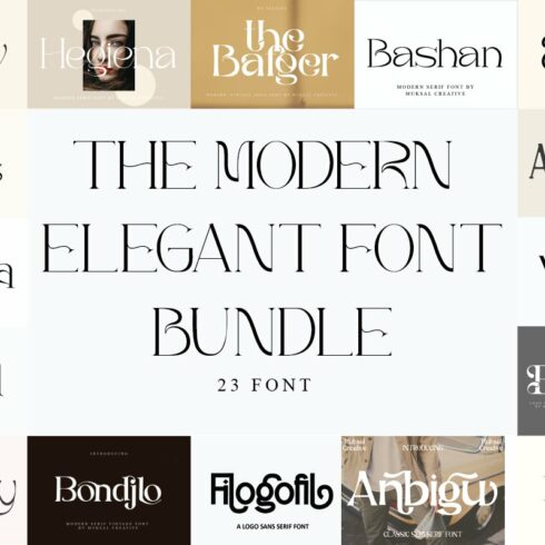 The Modern Elegant Font Bundle cover image.