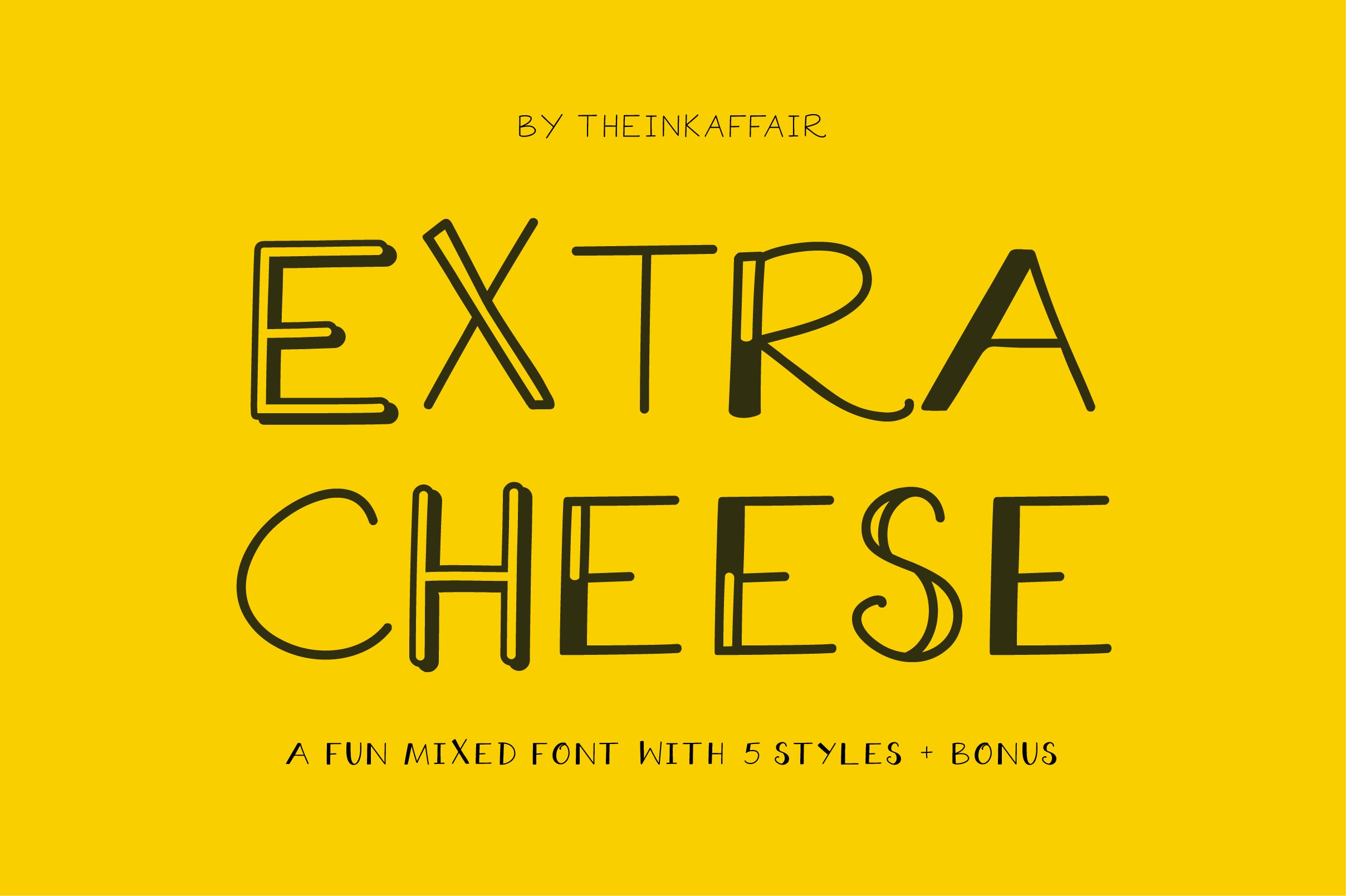 Extra Cheese Font Set - Only $5! cover image.