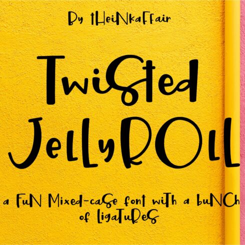 Sale! Twisted Jellyroll, quirky font cover image.