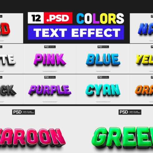 3D Colors Photoshop Text Effectcover image.