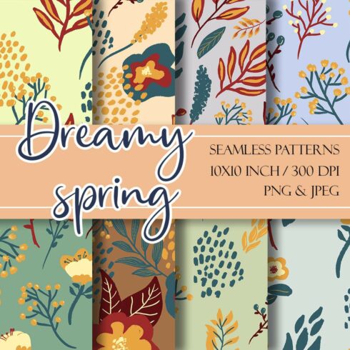 Spring Florals Seamless Pattern cover image.