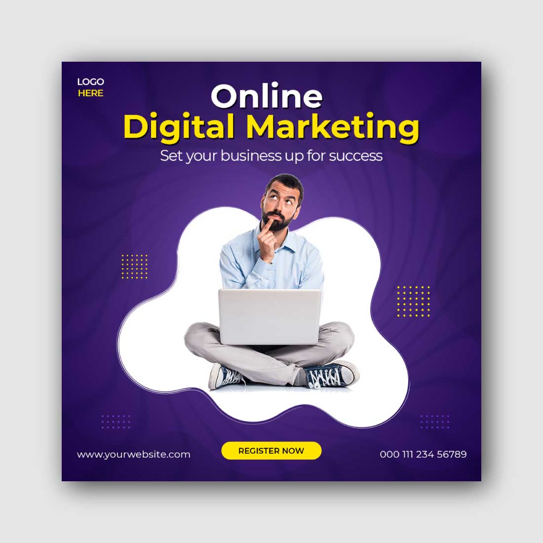 Digital Marketing Agency Social Media Post Template cover image.
