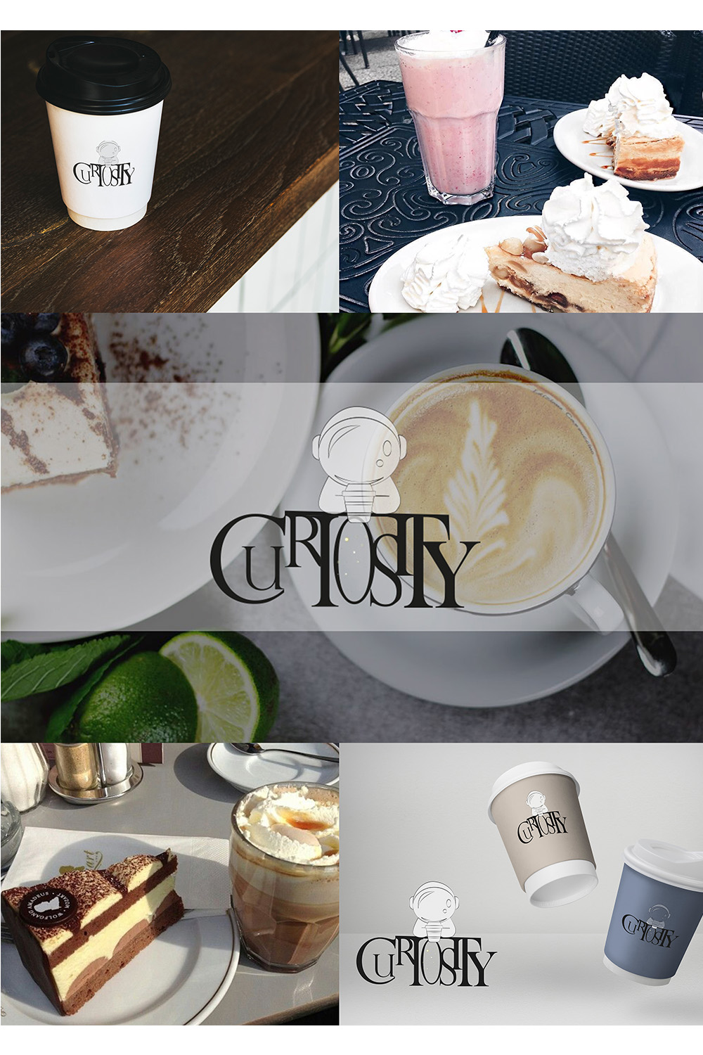 Space coffee curiosity vector logo gray pinterest preview image.