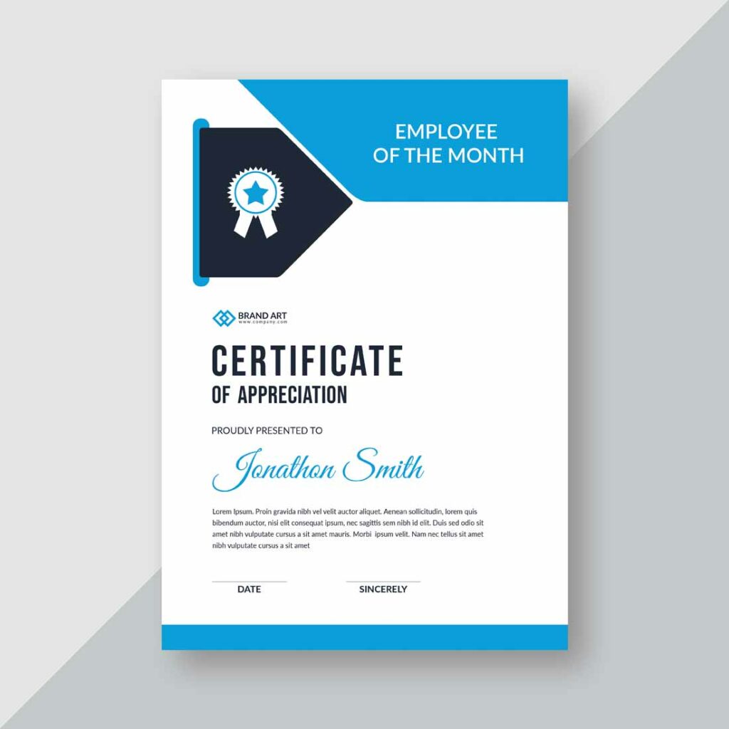 Corporate Award Certificate Template - MasterBundles