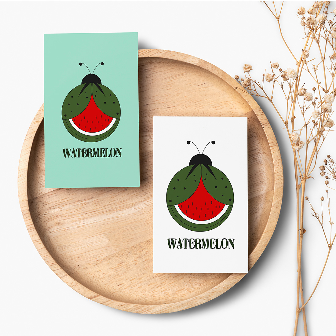 Ukrainian watermelon art logo vector preview image.