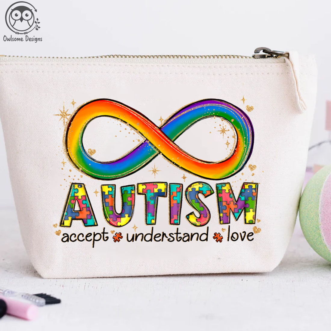 Autism Accept Understand Love PNG Designed preview image.