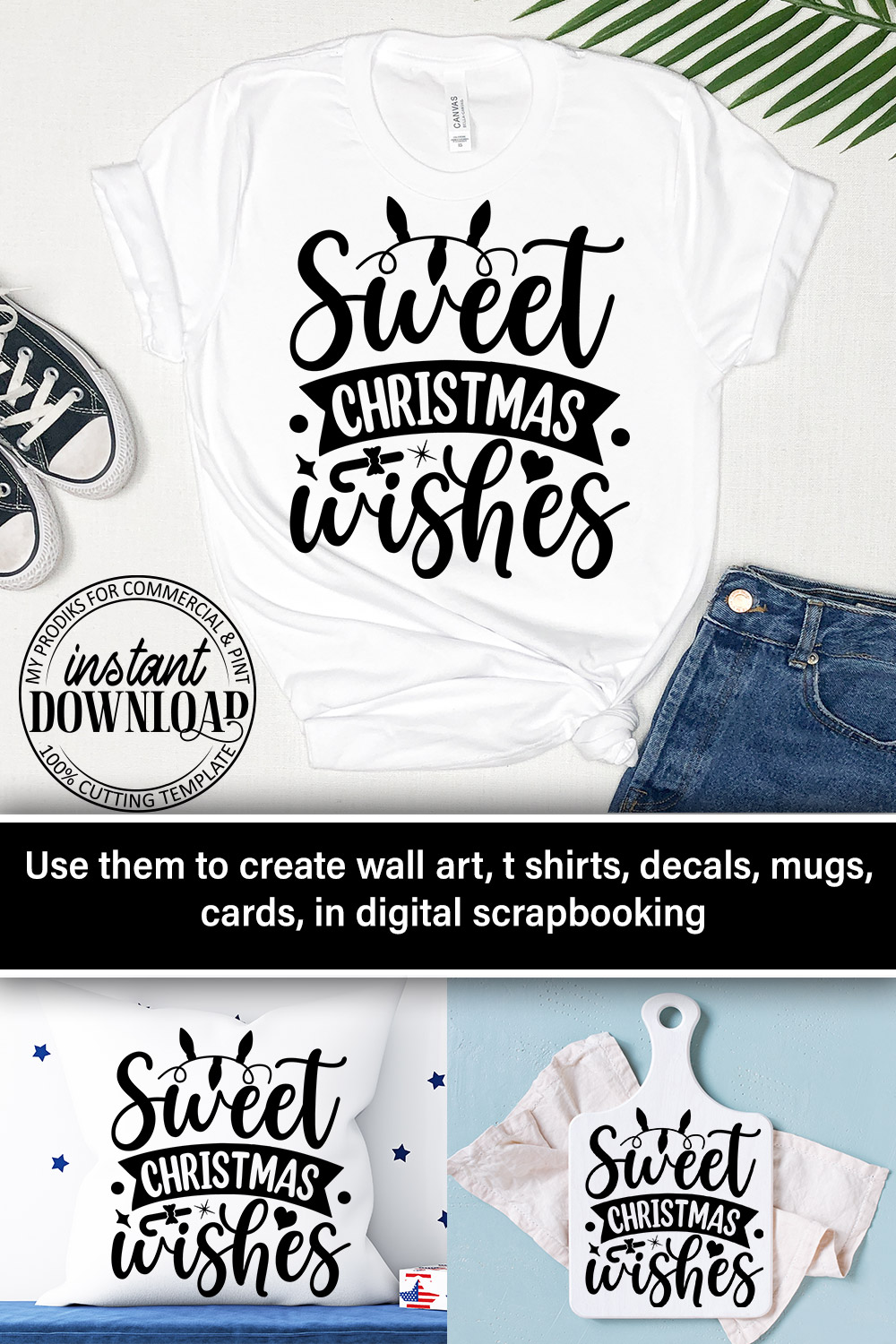 Sweet Christmas wishes pinterest preview image.