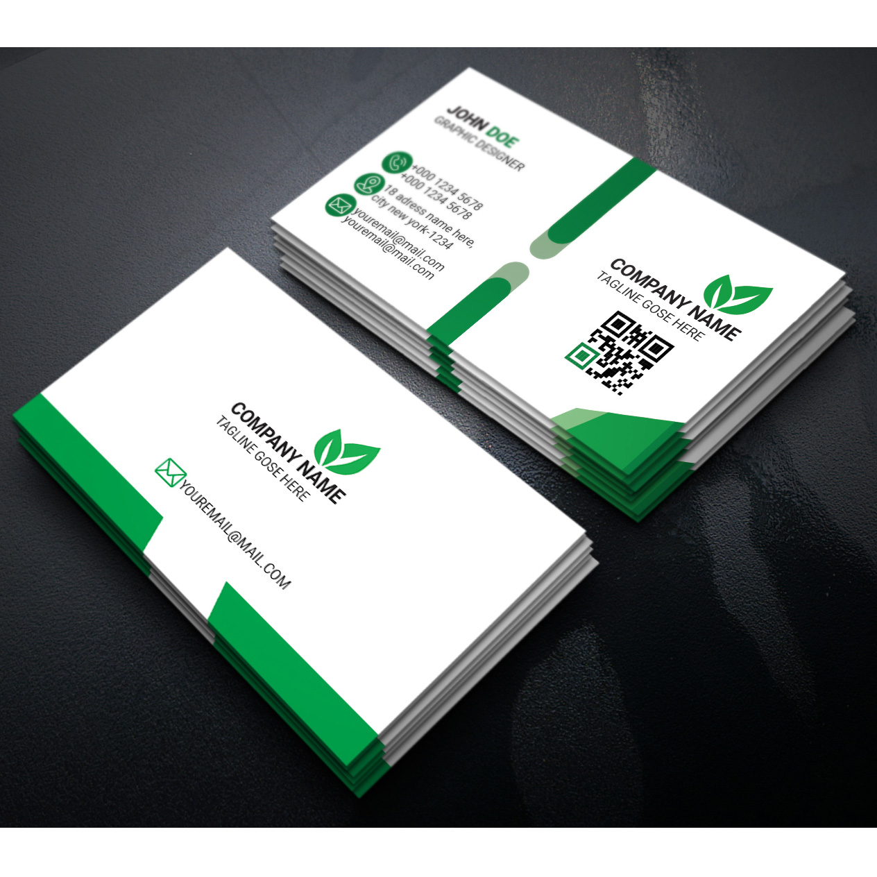 Corporate Business Card Template cover image.