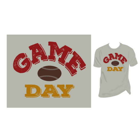 Game Day t shirt design vintage Grunge effect Vector t- shirt Design cover image.