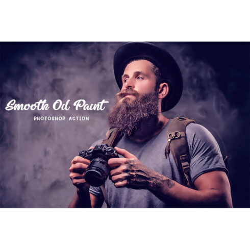 Smooth Oil Paint Photoshop Action cover image.