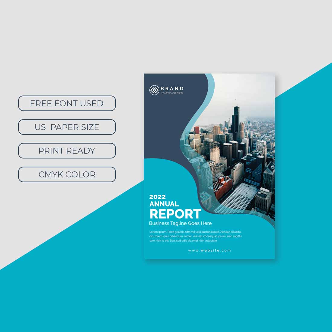 Annual Report Cover Template cover image.