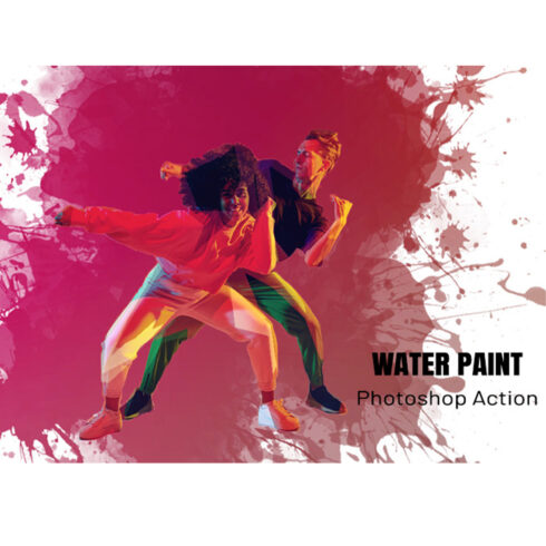 Water Paint Photoshop Action cover image.