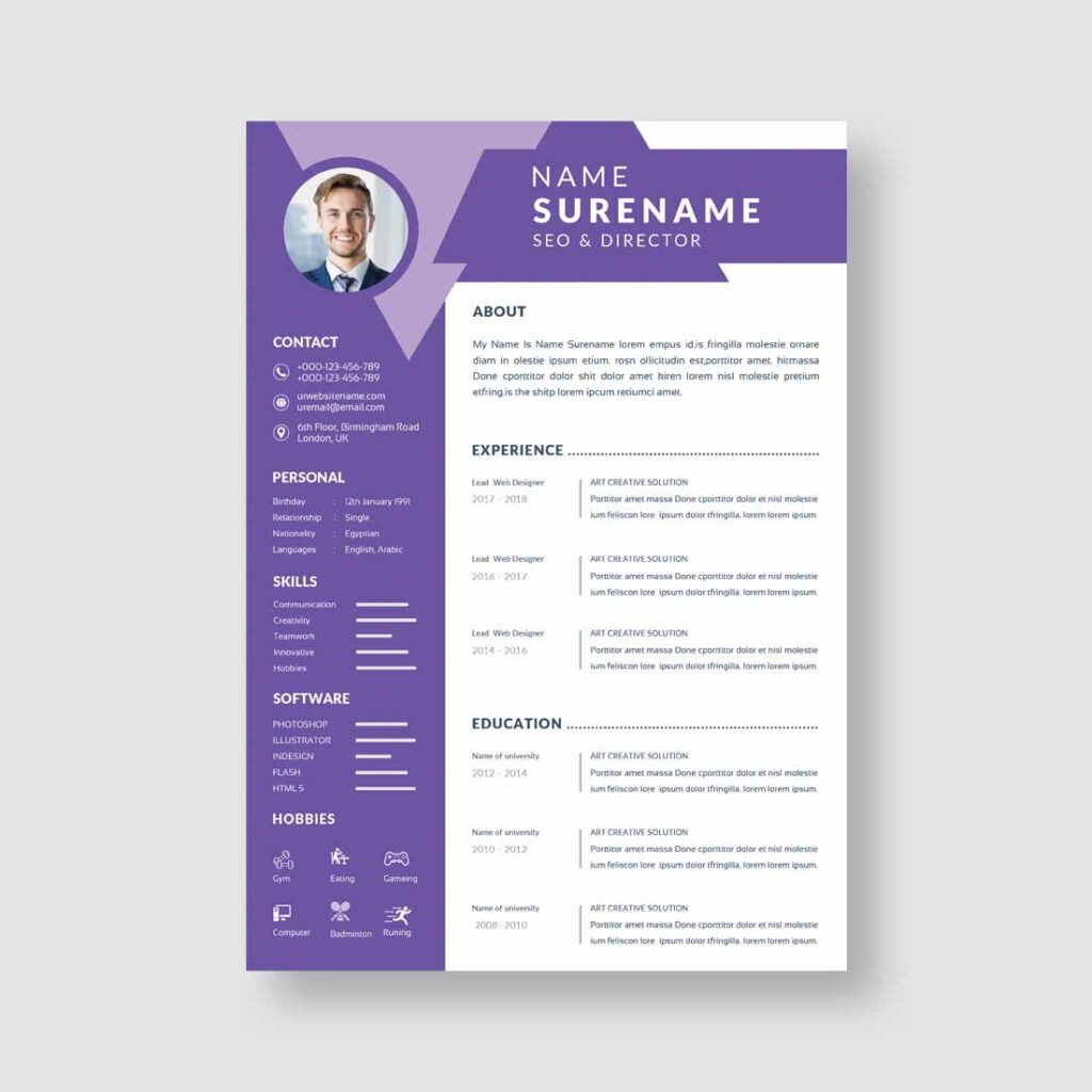 Clean Curriculum vitae - MasterBundles