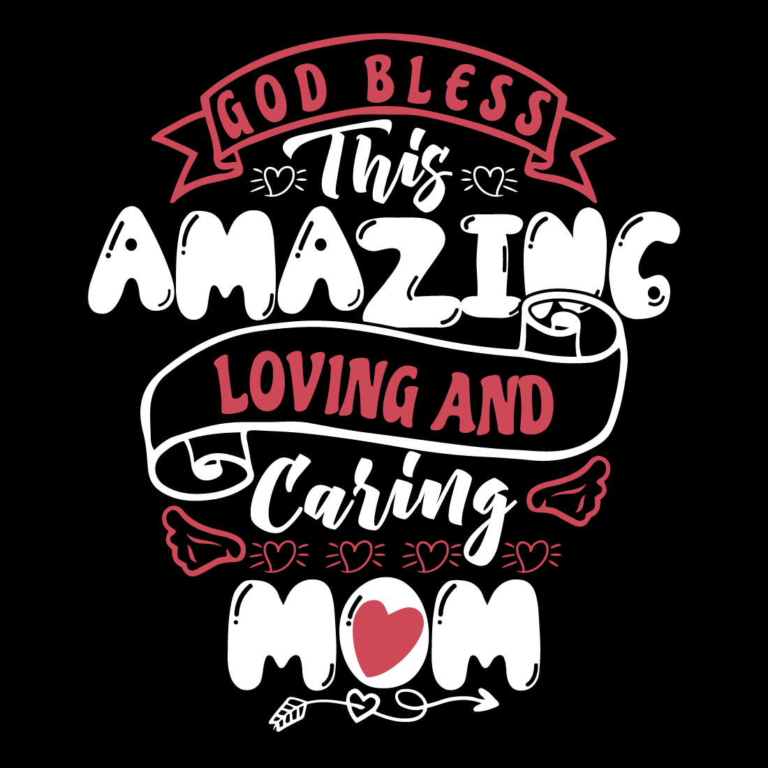 Loving and Caring mom t shirt preview image.